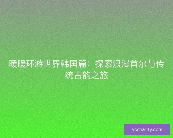暖暖环游世界韩国篇：探索浪漫首尔与传统古韵之旅